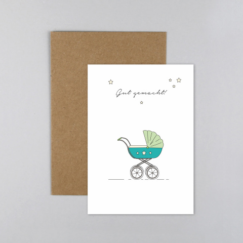 Ute Kinderwagen // Glückwunschkarte