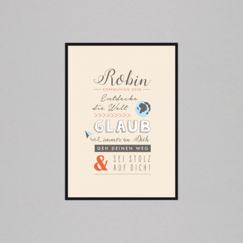 Robin // personalisiertes Poster