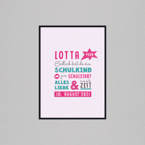 Lotta Pink // personalisiertes Poster