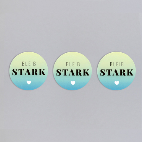 Polli Bleib stark // 3x Aufkleber