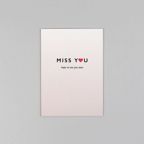 Cora Miss you // Postkarte