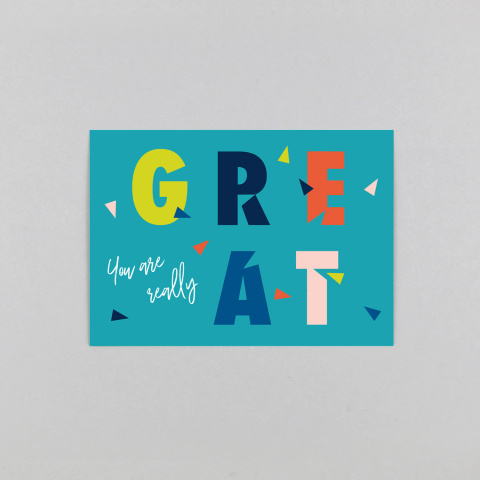 Glad Great // Postkarte