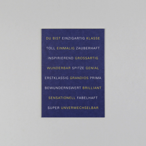 Till Blau // Postkarte